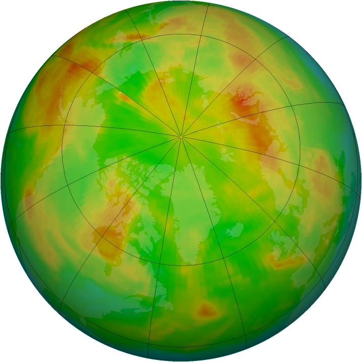 Arctic ozone map for 09 June 1984